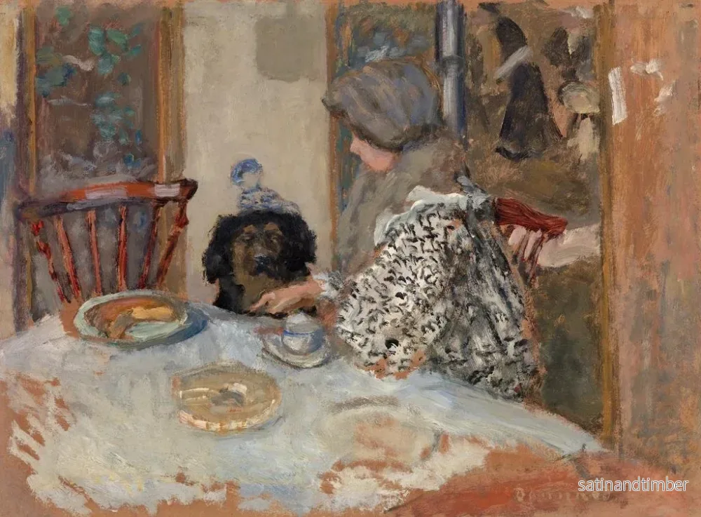 Reproduktion av målningen av kvinna och hund vid bordet - Pierre Bonnard - Bild 2