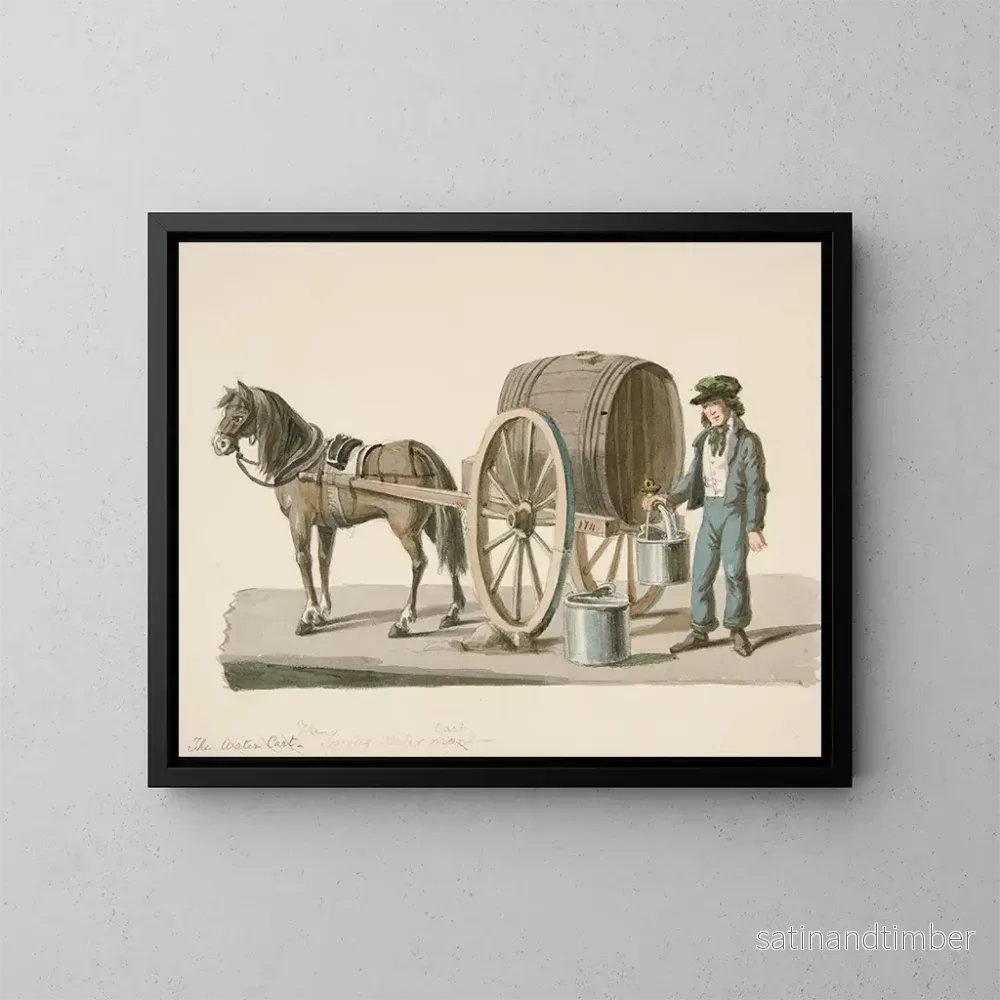Reproduktion av målningen Le chariot de l'eau printanière - Nicolino Calyo
