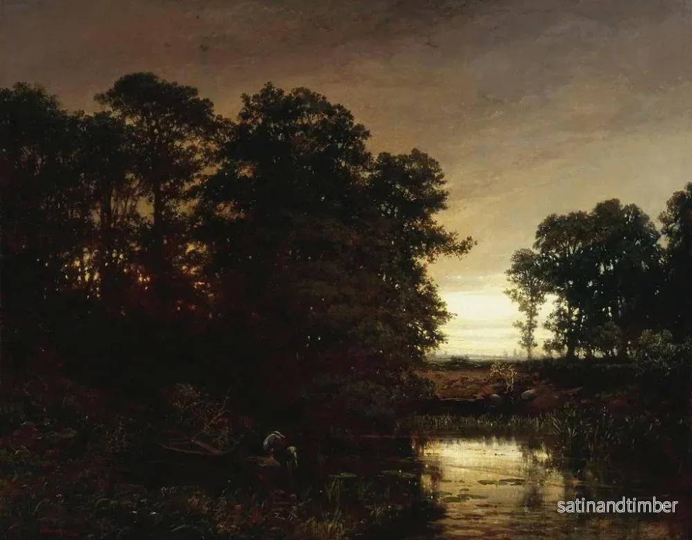 Reproduktion av målningen Landskap vid vattnet - Charles François Daubigny - Bild 2