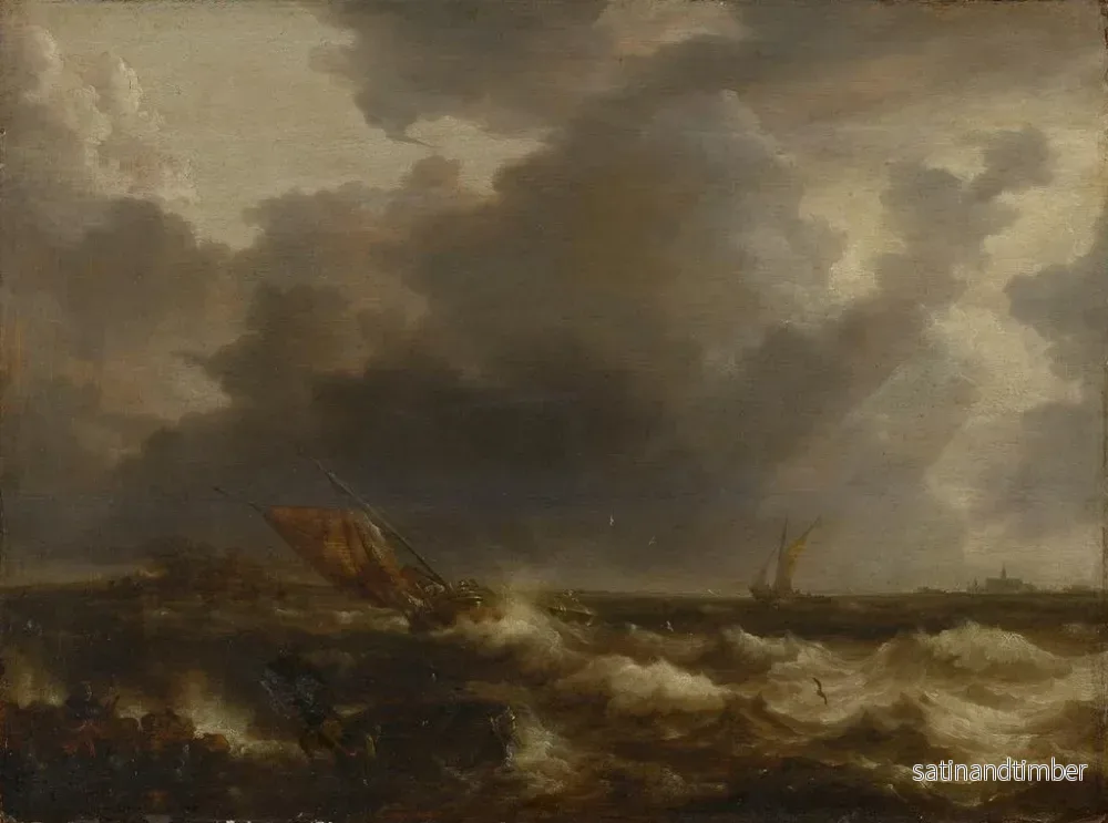 Reproduktion av målningen Mer orageuse - Bonaventura Peeters l'Ancien - Bild 2
