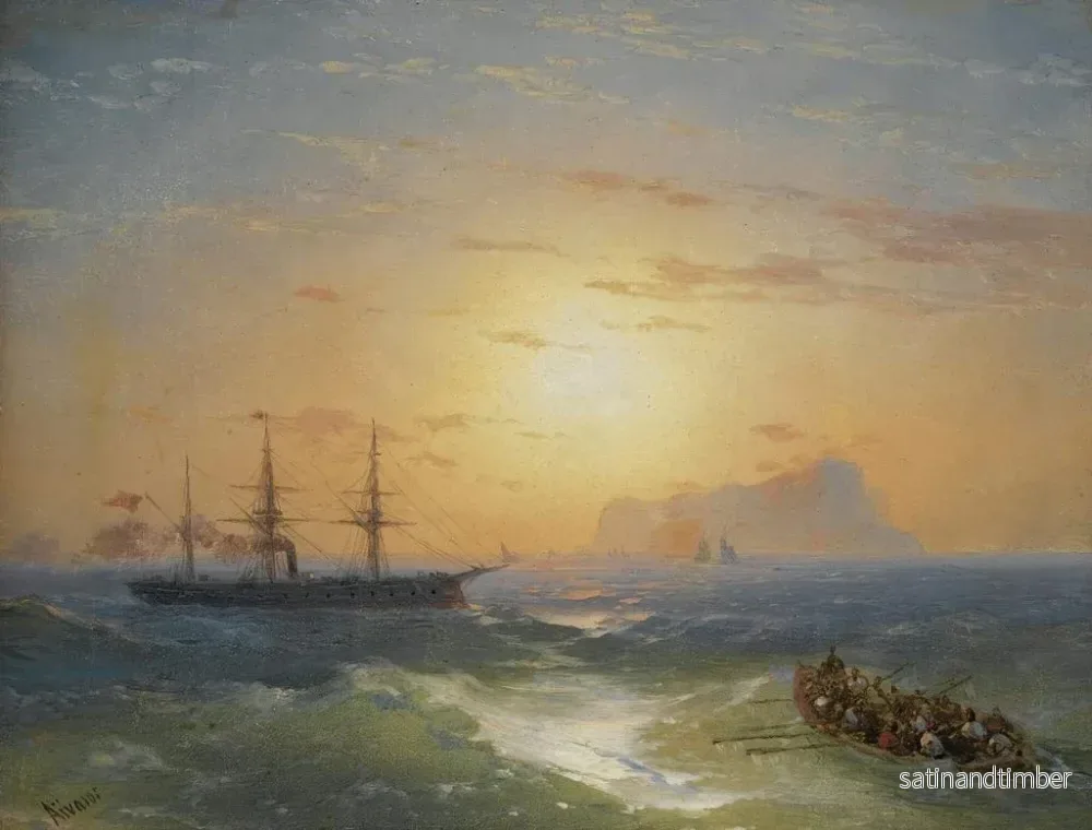 Reproduktion av målningen Embarquement pour Ischia - Ivan Konstantinovich Aivazovsky - Bild 2