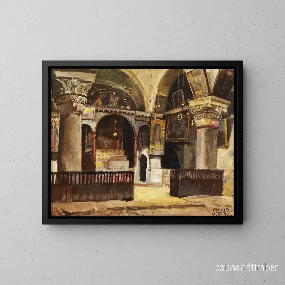 Reproduktion av målningen Vue sur la chapelle Hélène de l'Église du Saint-Sépulcre - Georg Macco