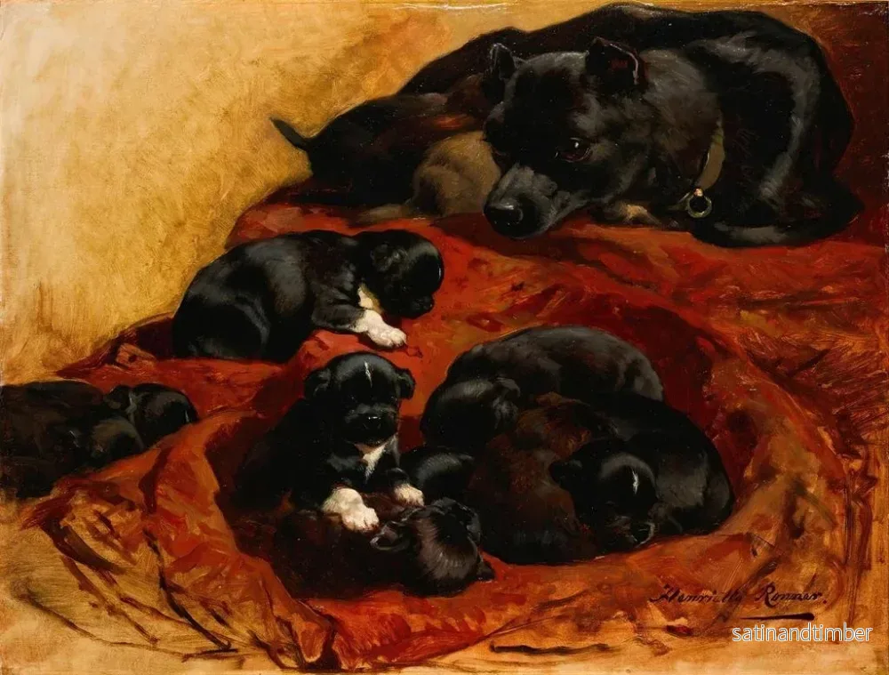 Reproduktion av målningen La Mère fière - Henriette Ronner-Knip - Bild 2