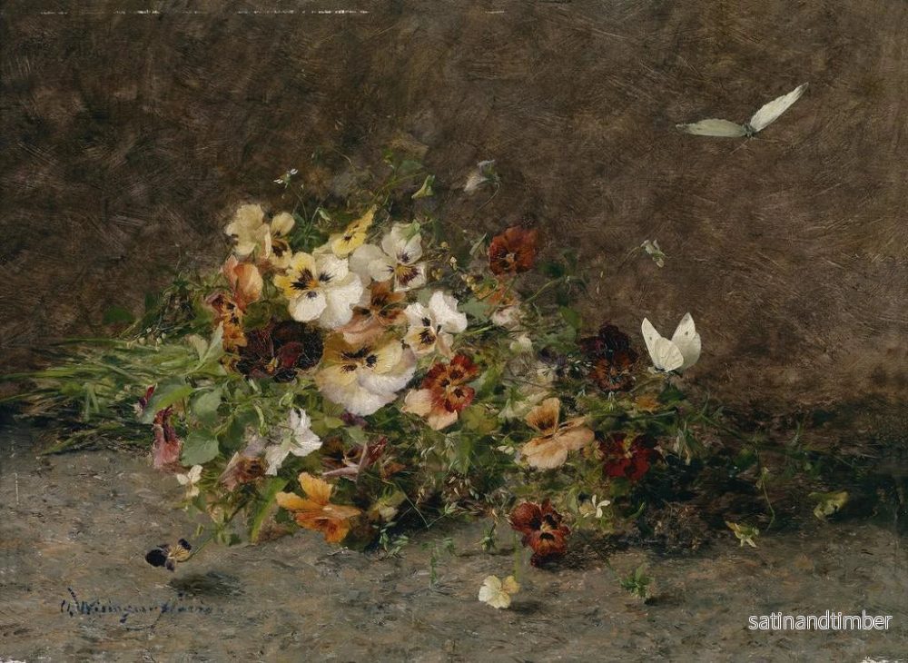 Reproduktion av målningen Belle-mère et papillons - Olga Wisinger-Florian - Bild 2