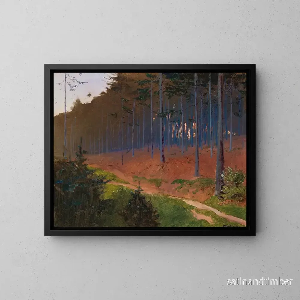 Reproduktion av målningen Sentier forestier près de Weinzierl - Gustav Bamberger