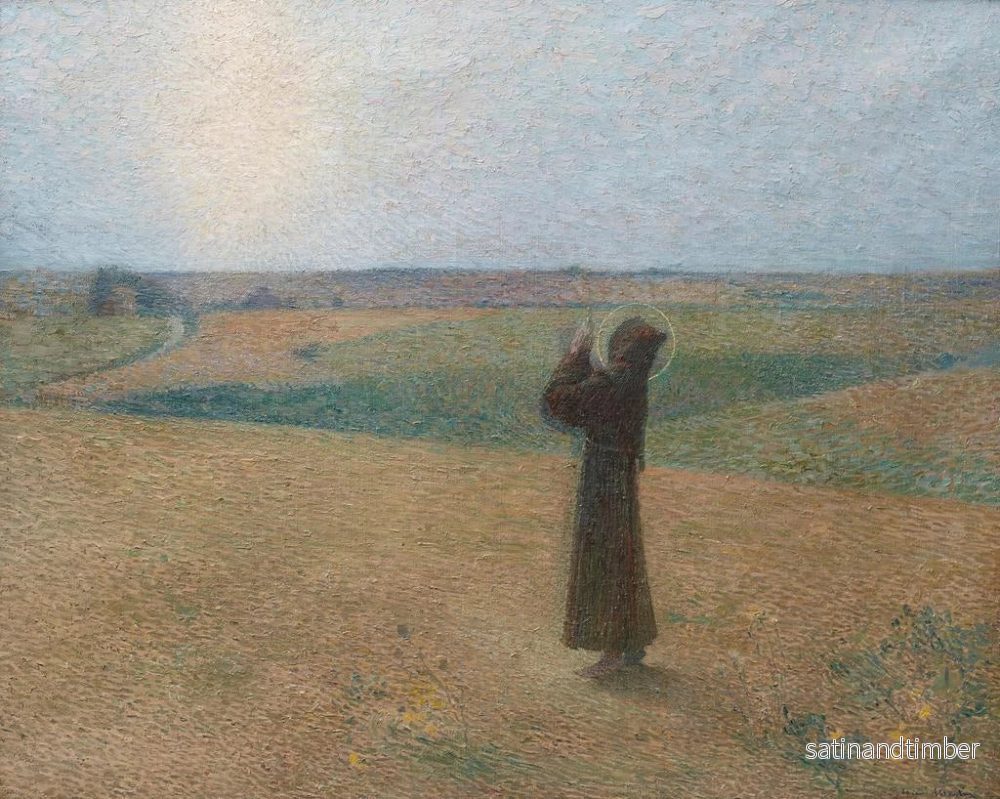 Reproduktion av målningen av Saint François d'Assise - Henri Martin - Bild 2
