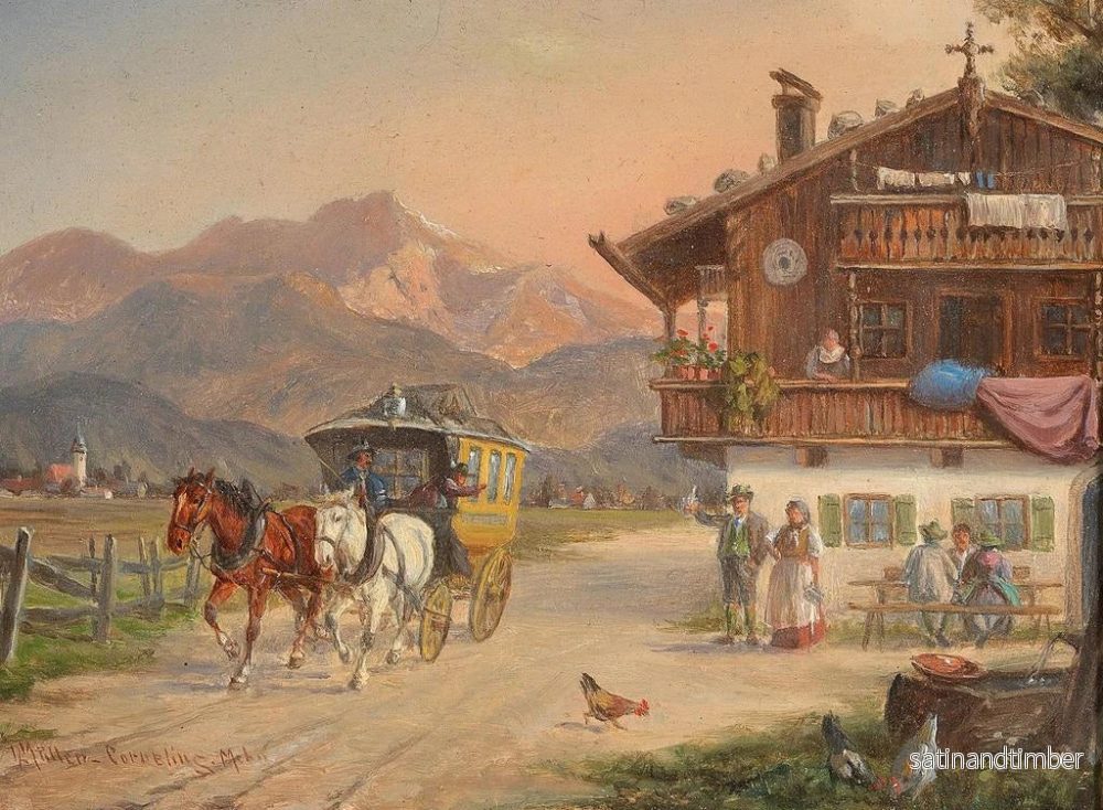 Reproduktion av målningen Diligence postale - Ludwig Müller-Cornelius - Bild 2