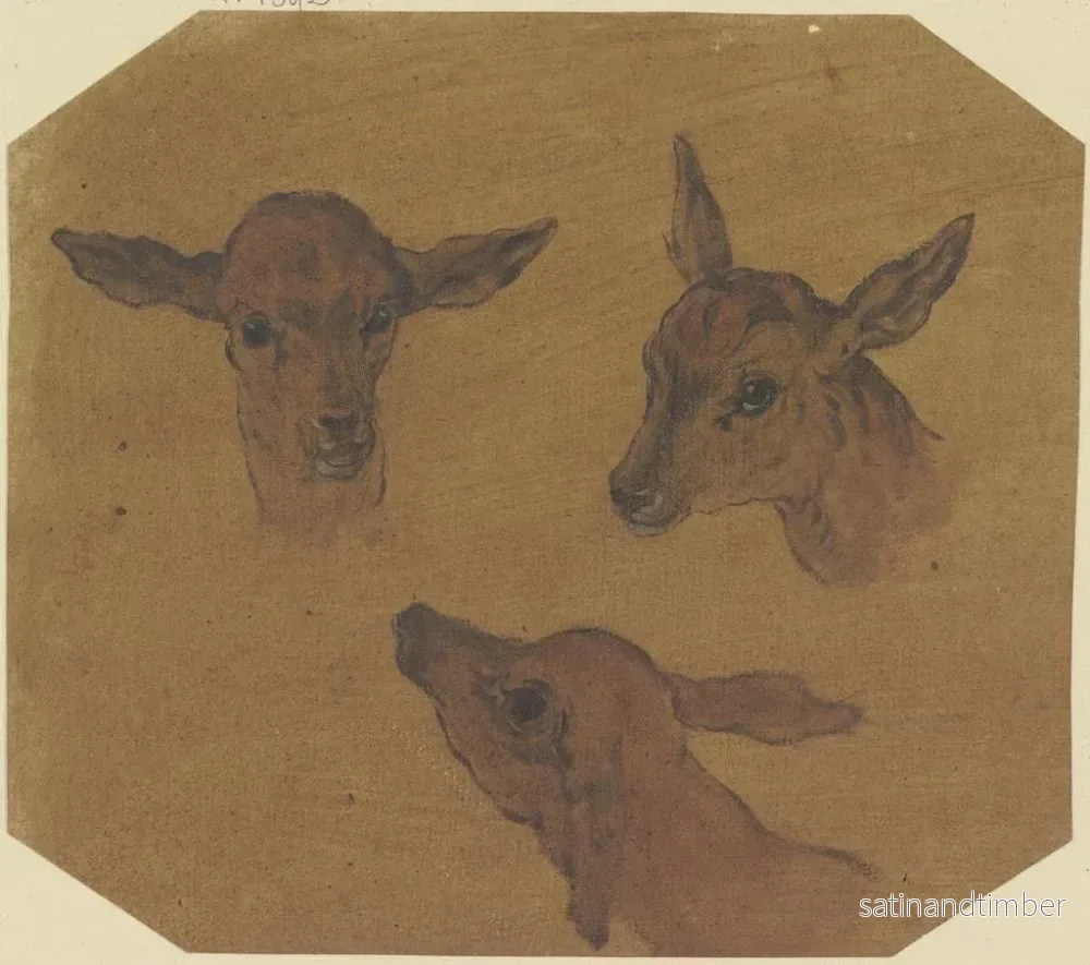 Reproduktion av målningen Tre hjorthuvuden - Johann Melchior Roos - Bild 2
