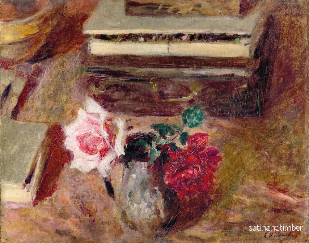 Reproduktion av målningen Les Deux roses et la boîte de pastels - Édouard Vuillard - Bild 2