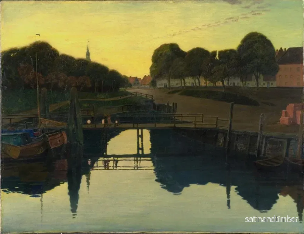 Reproduktion av målningen sommar natt i Tnning - Johan Rohde - Bild 2