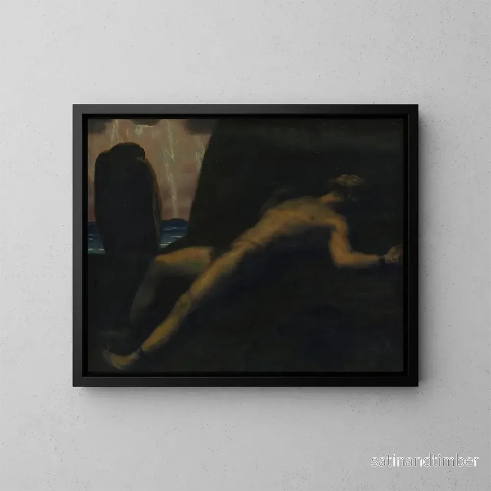 Reproduktion av målningen Prométhée - Franz von Stuck