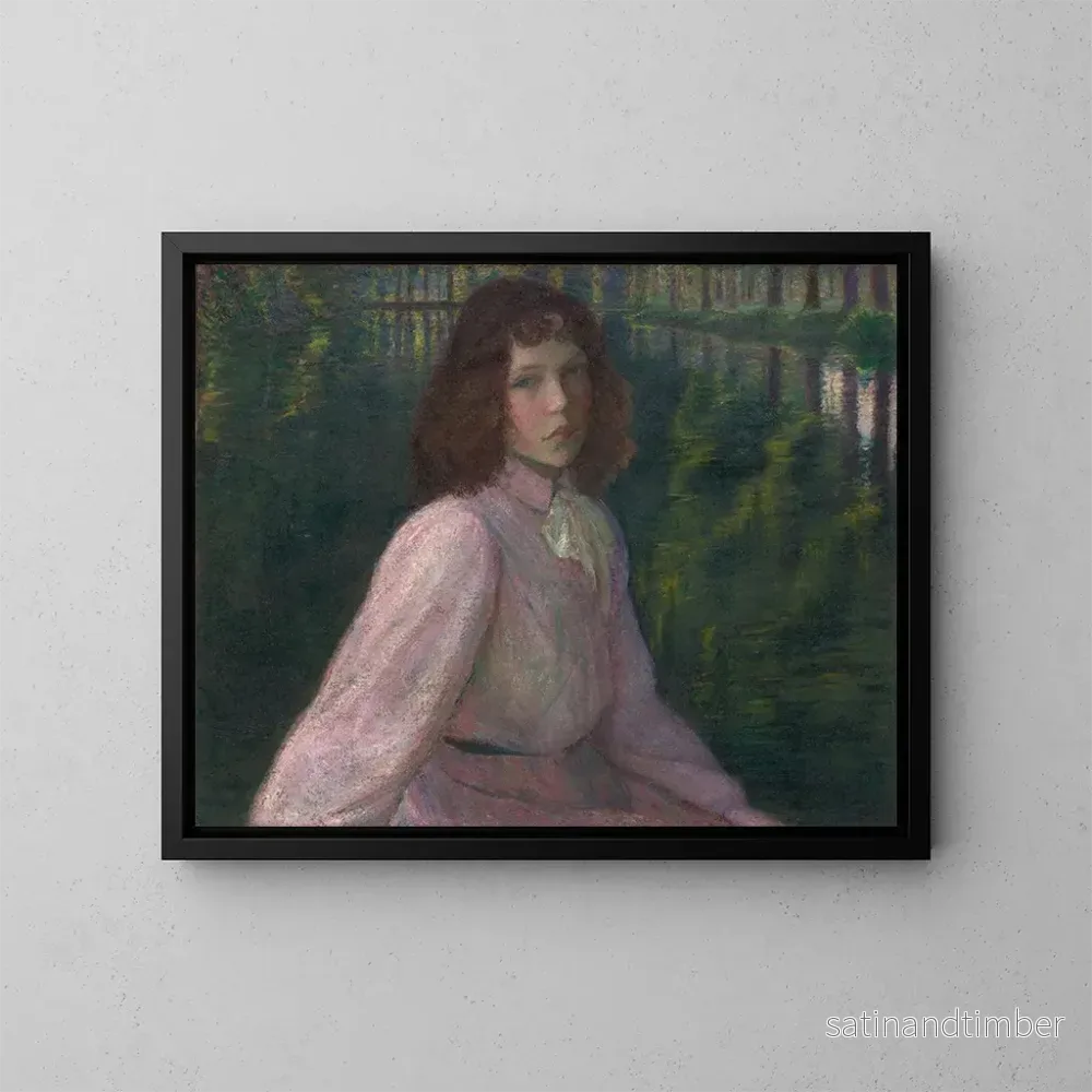 Reproduktion av målningen vid flodkanten II - Lilla Cabot Perry