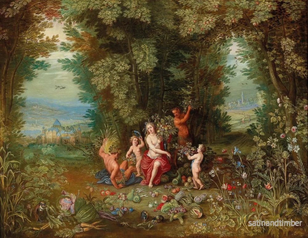 Reproduktion av målningen En allegori av jorden - Jan van Kessel den yngre - Bild 2