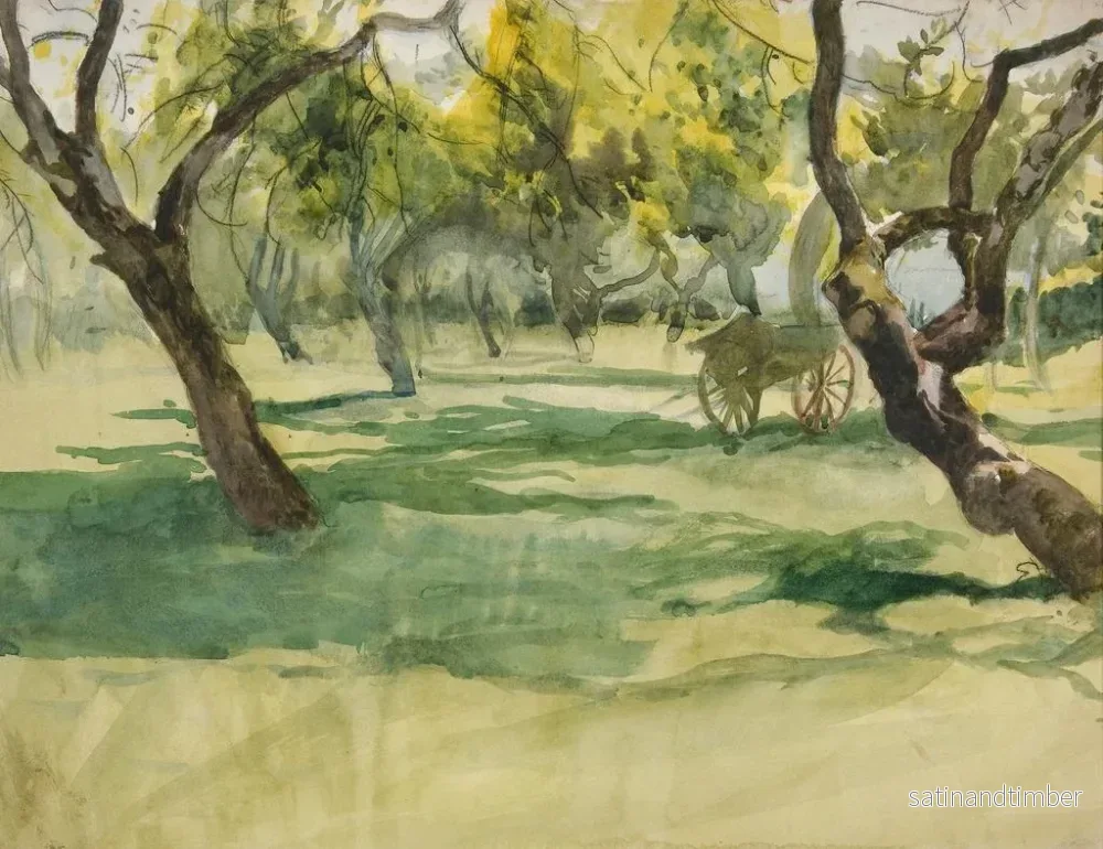 Reproduktion av målningen Verger med bondgårdsvagn - Edwin Austin Abbey - Bild 2