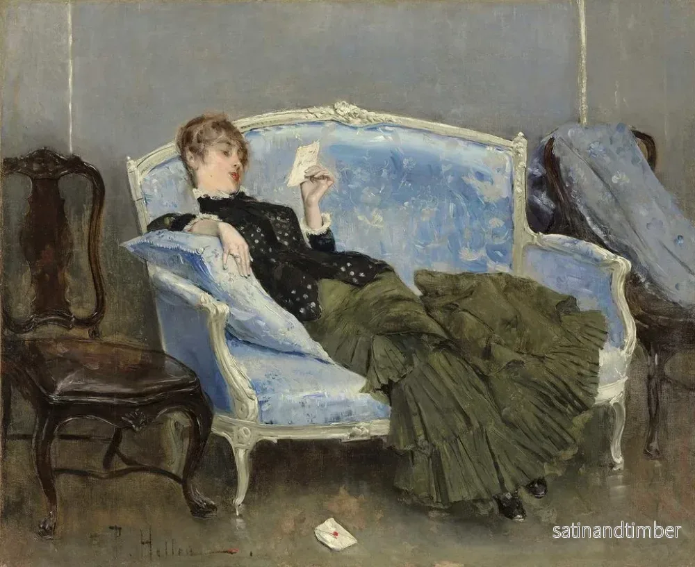 Reproduktion av målningen La Lettre - Paul César Helleu - Bild 2