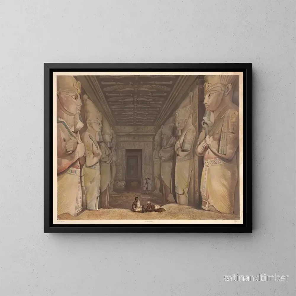Reproduktion av målningen av inomhusmiljön i Abou Simbel-templet – Hector Horeau Reproduktion av målningen av inomhusmiljön i Abou Simbel-templet – Hector Horeau