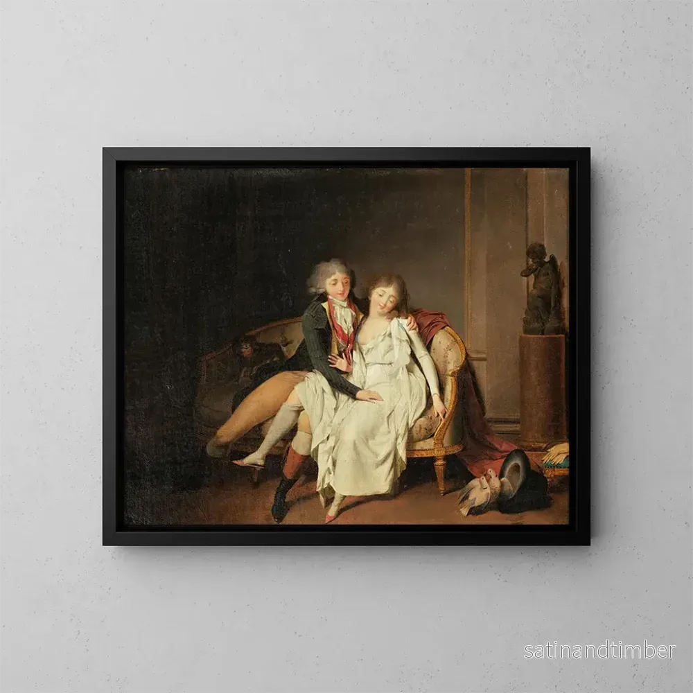 Reproduktion av målningen La leçon de l'union conjugale - Louis Léopold Boilly