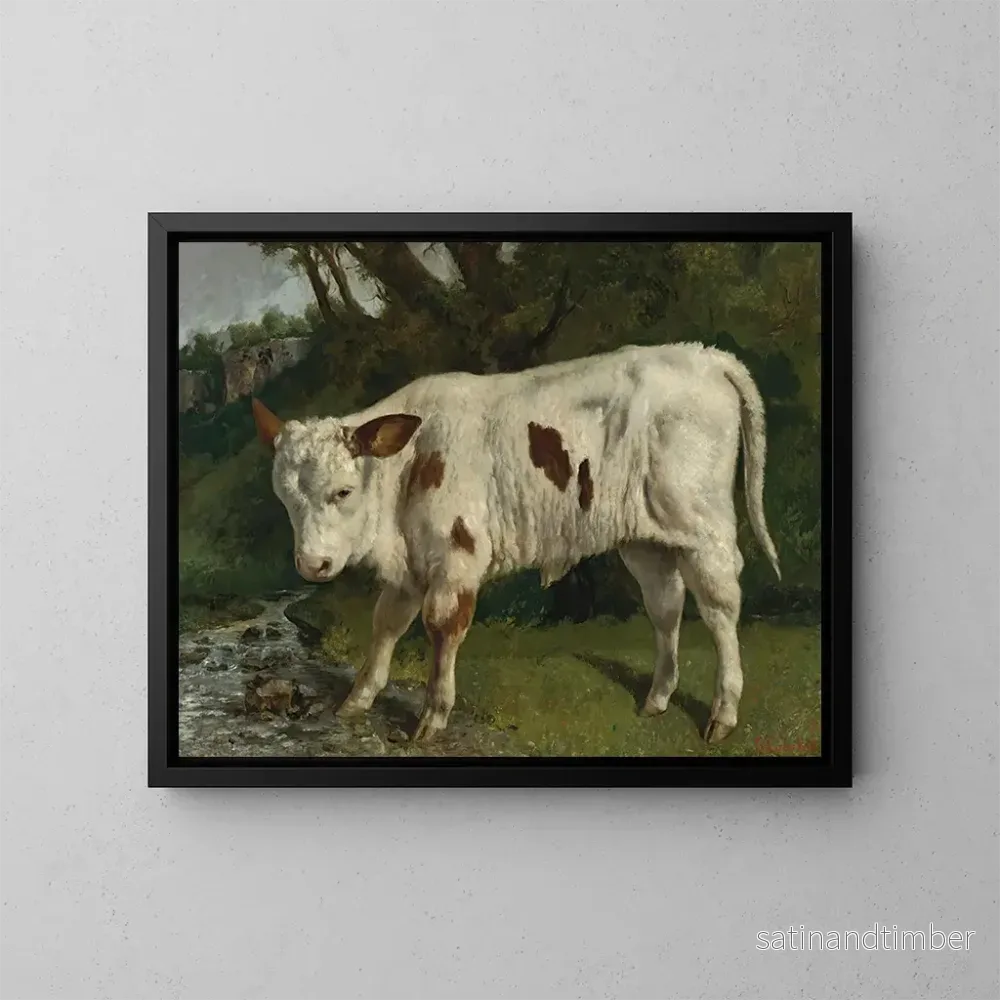 Reproduktion av målningen Le Veau blanc - Gustave Courbet