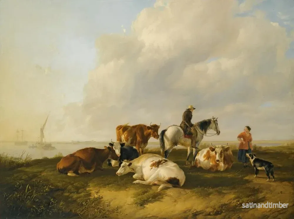 Reproduktion av målningen Enquête sur le ferry de Tilbury - Thomas Sidney Cooper - Bild 2