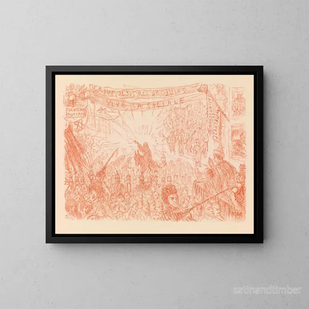 Reproduktion av målningen Entré till Jerusalem - James Ensor