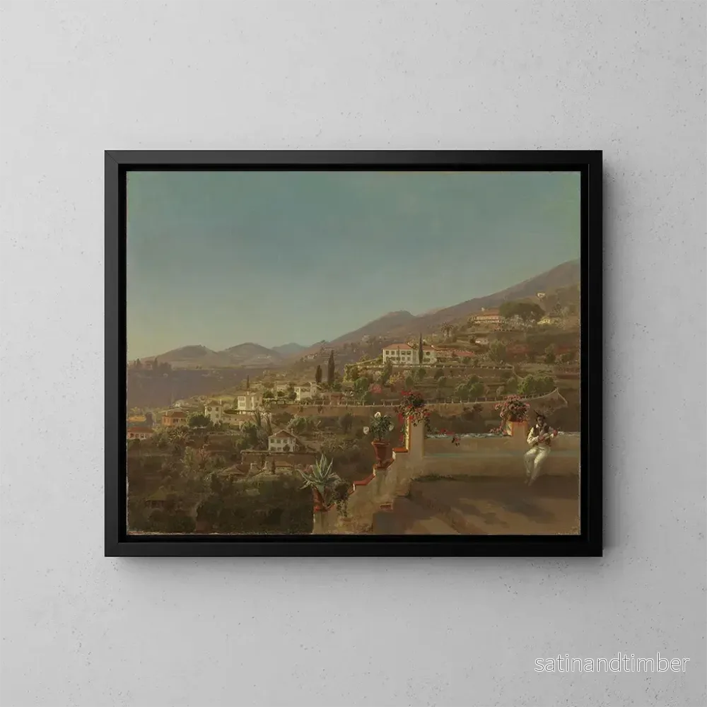 Reproduktion av målningen Vue de Funchal, Madère - Johan Fredrik Eckersberg