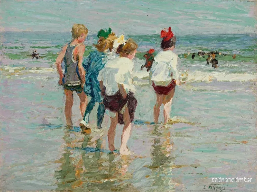Reproduktion av målningen Sommardag vid Brighton Beach - Edward Henry Potthast - Bild 2