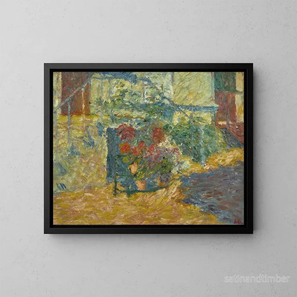 Reproduktion av målningen Le perron fleuri à Versailles - Louis Valtat