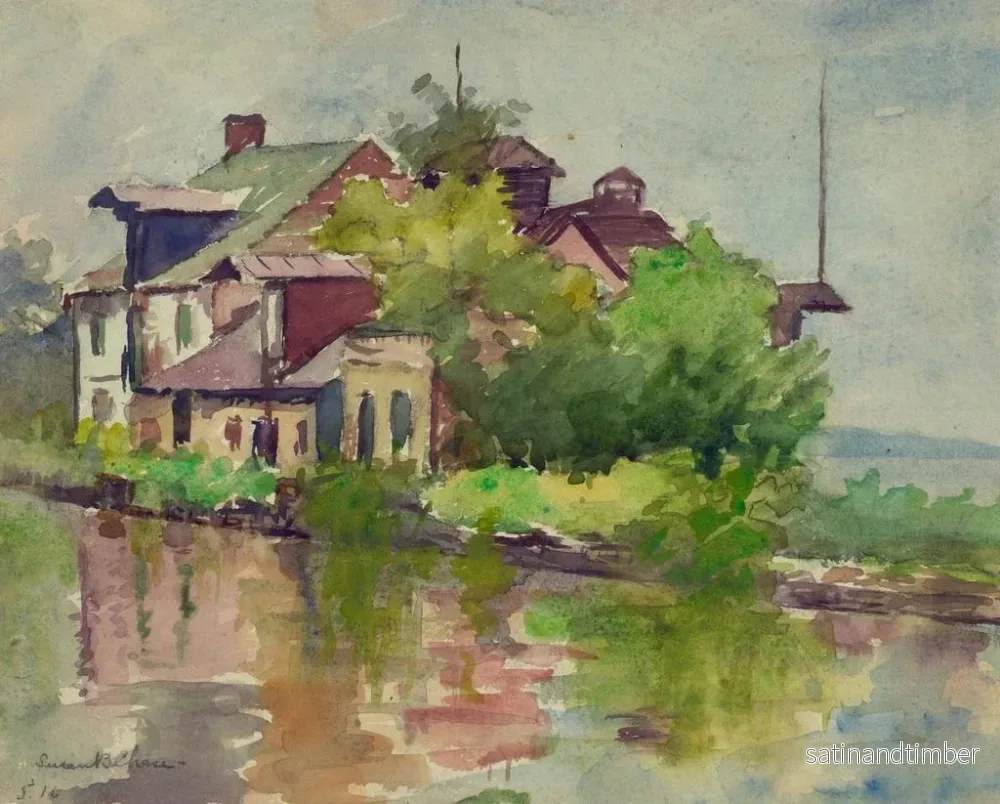 Reproduktion av målningen Canal de Georgetown, Washington DC - Susan Brown Chase - Bild 2
