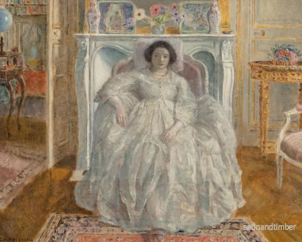 Reproduktion av målningen La Robe blanche - Frederick Carl Frieseke - Bild 2