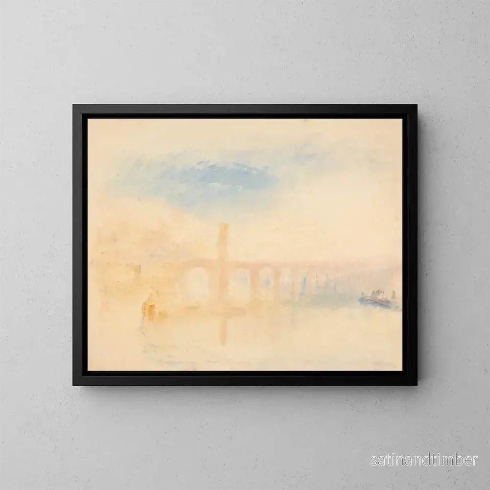Reproduktion av målningen Le pont de la Moselle à Coblence - Joseph Mallord William Turner