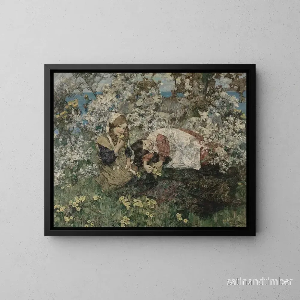 Reproduktion av målningen Idylle au printemps - Edward Atkinson Hornel