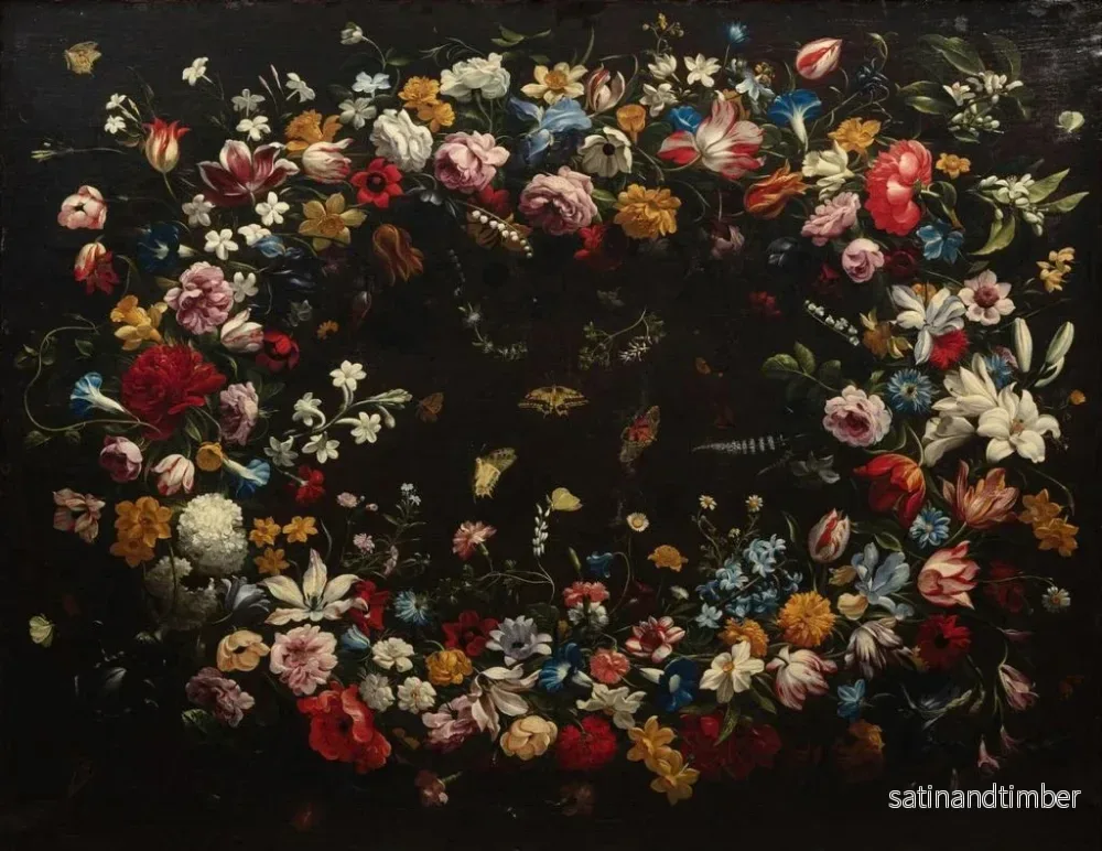 Reproduktion av målningen Guirlande de fleurs - Giovanni Stanchi - Bild 2
