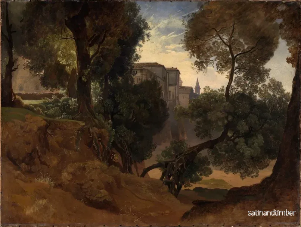 Reproduktion av målningen i parken vid villa Chigi i Ariccia nära Rom - Heinrich Ludwig - Bild 2