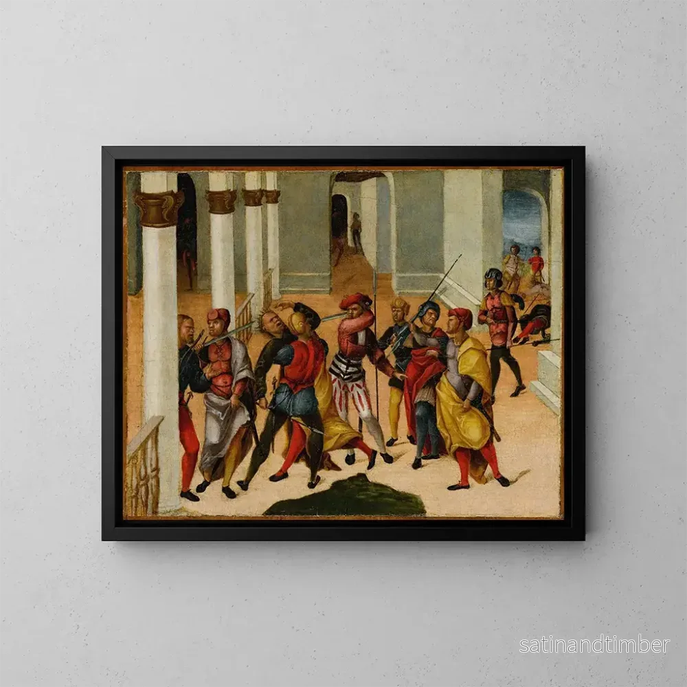 Reproduktion av målningen av Smerdis-mordet - Niccolò Giolfino