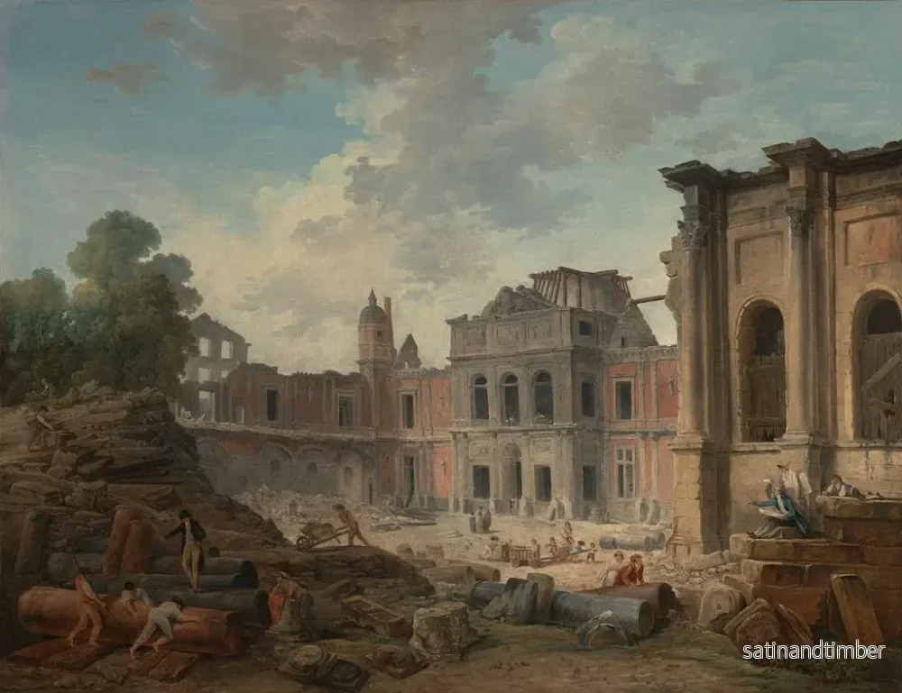 Reproduktion av målningen av rivningen av Meudon-slottet - Hubert Robert - Bild 2