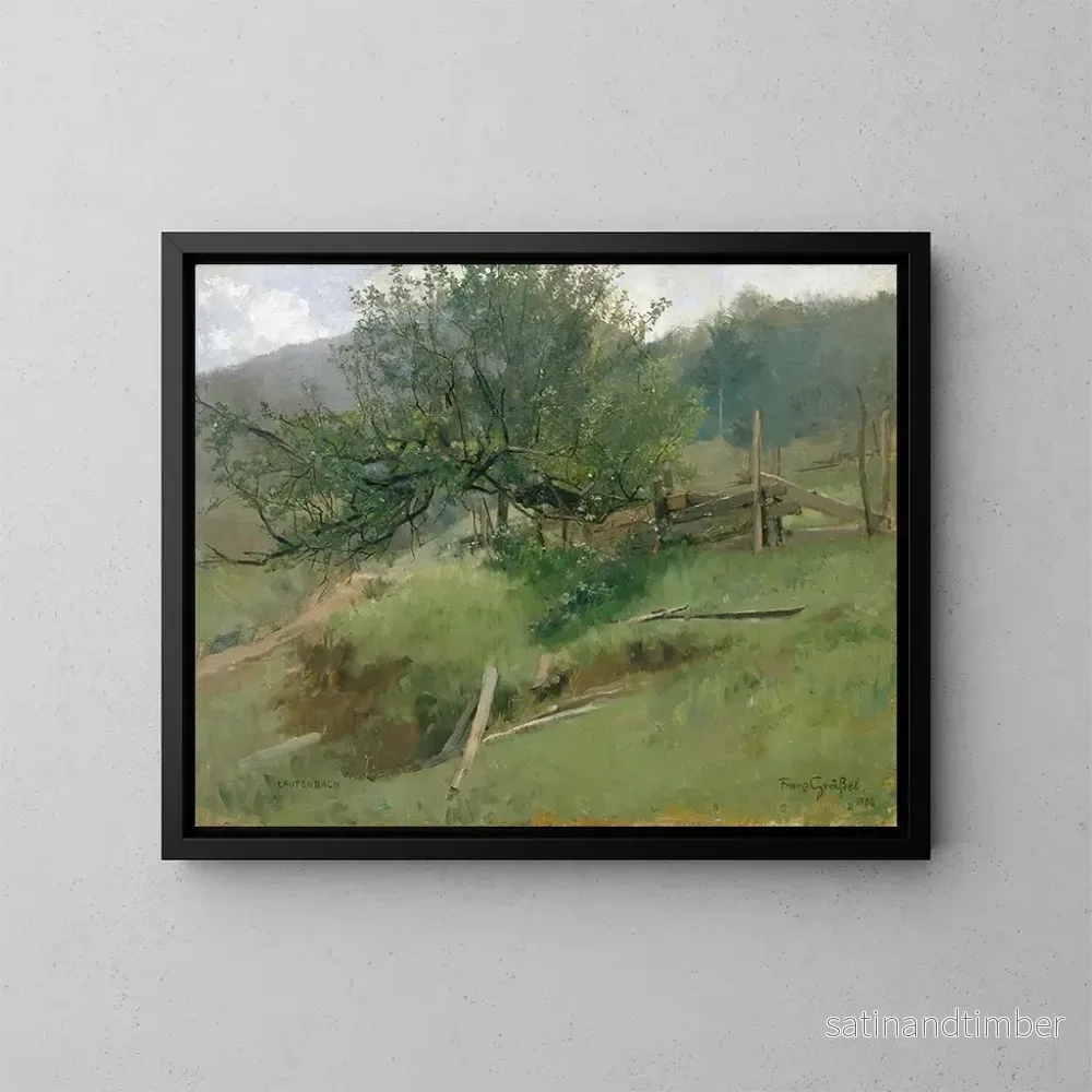Reproduktion av målningen Pente de prairie - Franz Xaver Grell