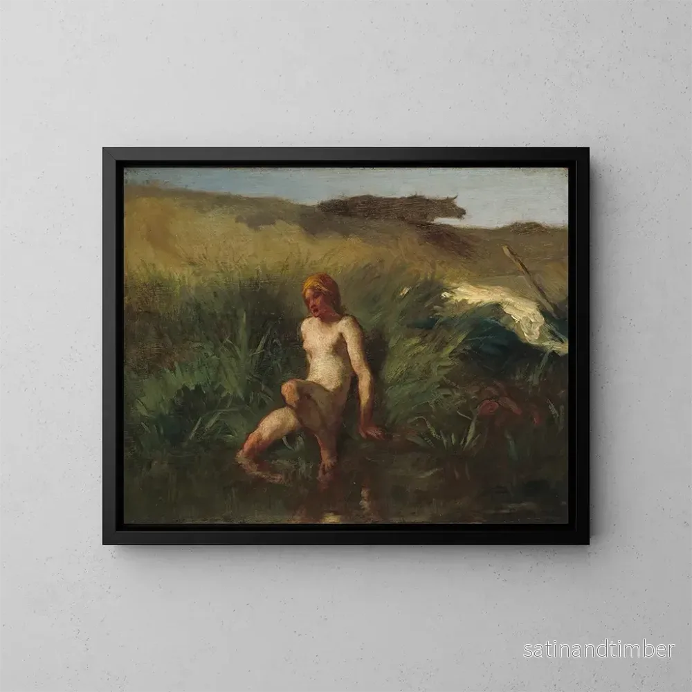 Reproduktion av målningen La Baigneuse - Jean-François Millet