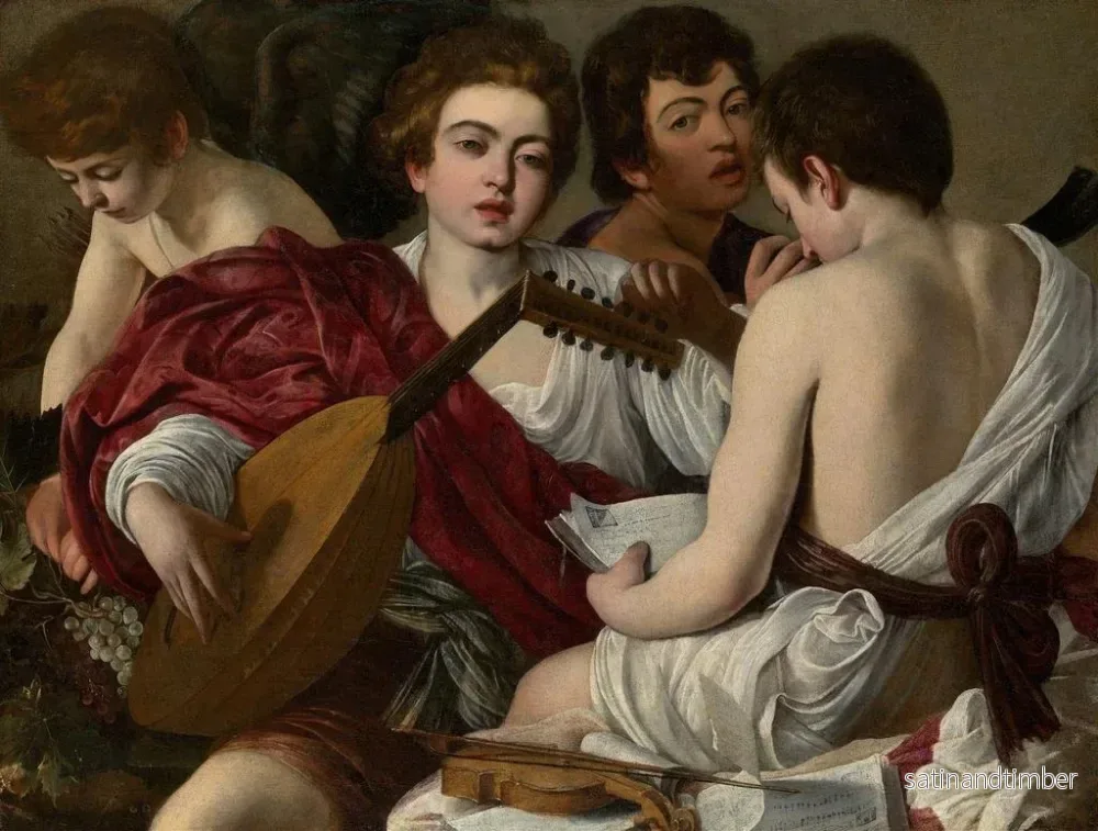 Reproduktion av målningen Les Musiciens - Le Caravage - Bild 2