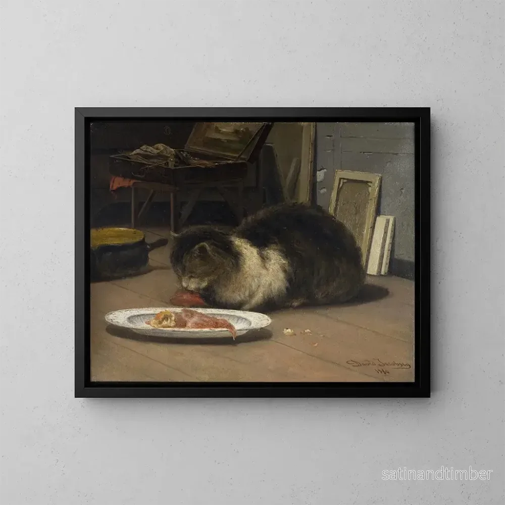 Reproduktion av målningen Le chat dans l'atelier - David Jacobsen