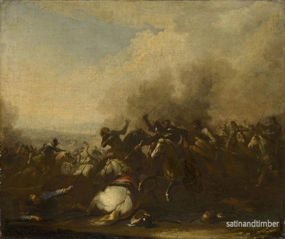 Reproduktion av målningen av slaget vid Augsburgs ryttare - Georg Philipp Rugendas den äldre - Bild 2