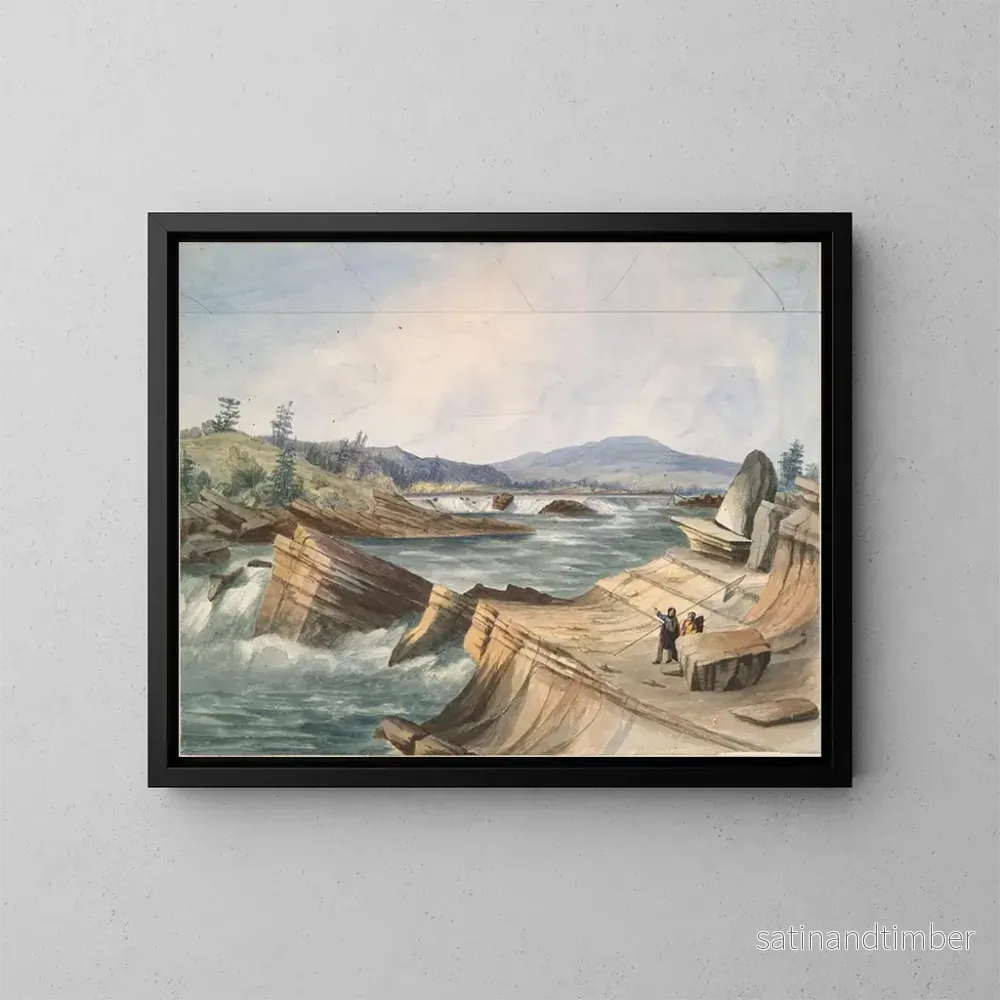 Reproduktion av målningen Chutes Kettle, floden Columbia – John Mix Stanley Reproduktion av målningen Chutes Kettle, floden Columbia – John Mix Stanley
