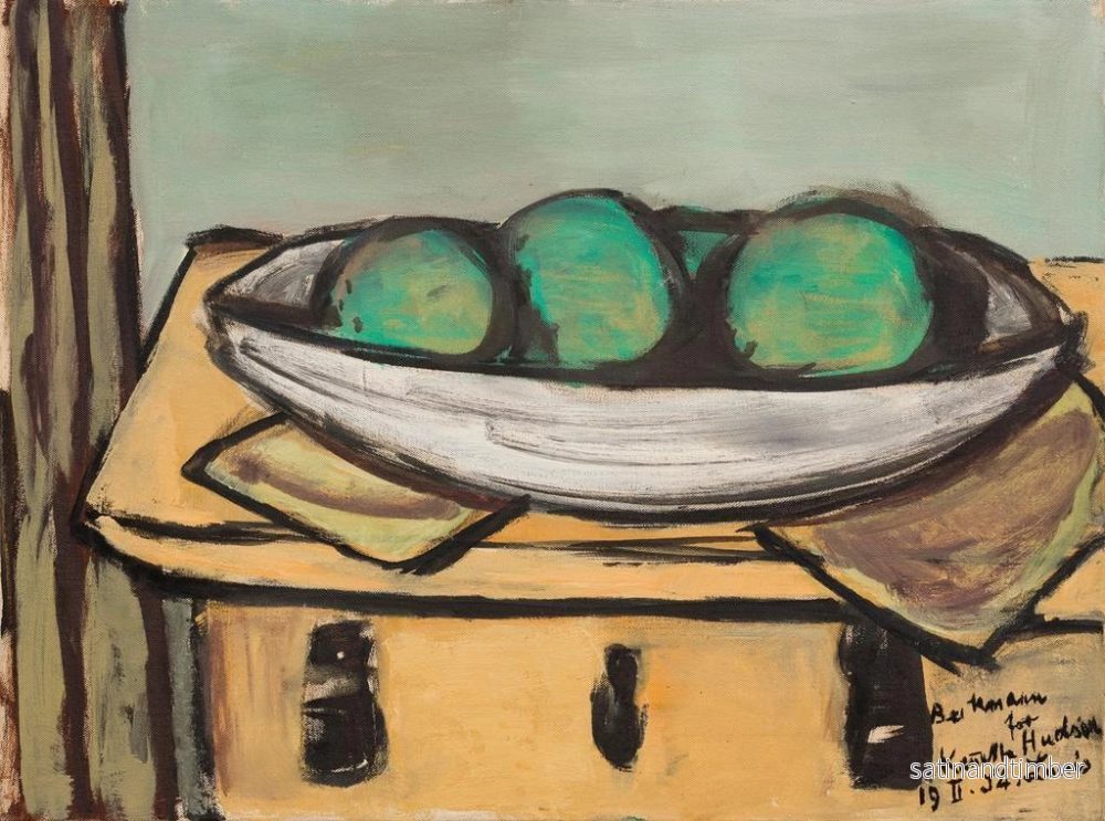 Reproduktion av målningen Naturtavla med ett stort grönt frukt - Max Beckmann - Bild 2