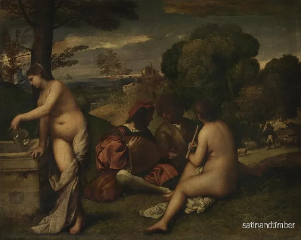 Reproduktion av målningen Konsert pastoral - Giorgione - Bild 2
