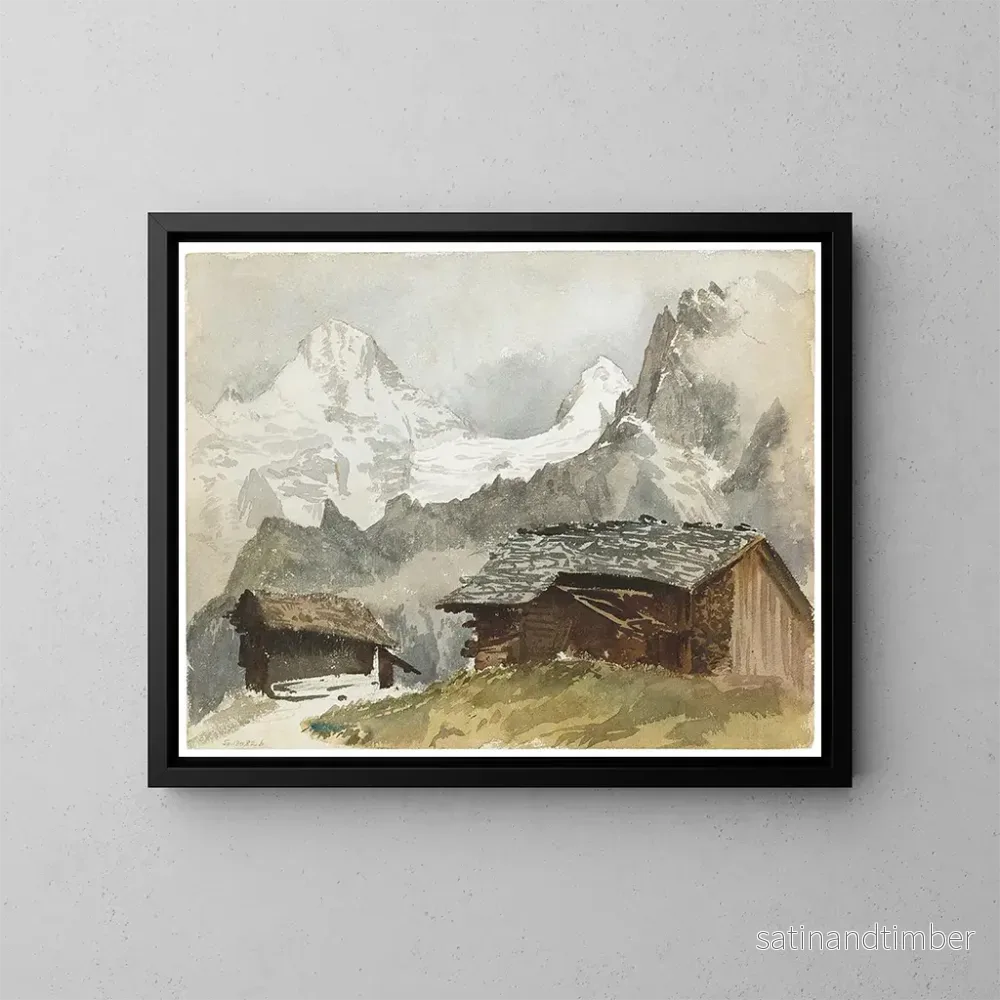 Reproduktion av målningen Chalets Breithorn i Mürren - John Singer Sargent