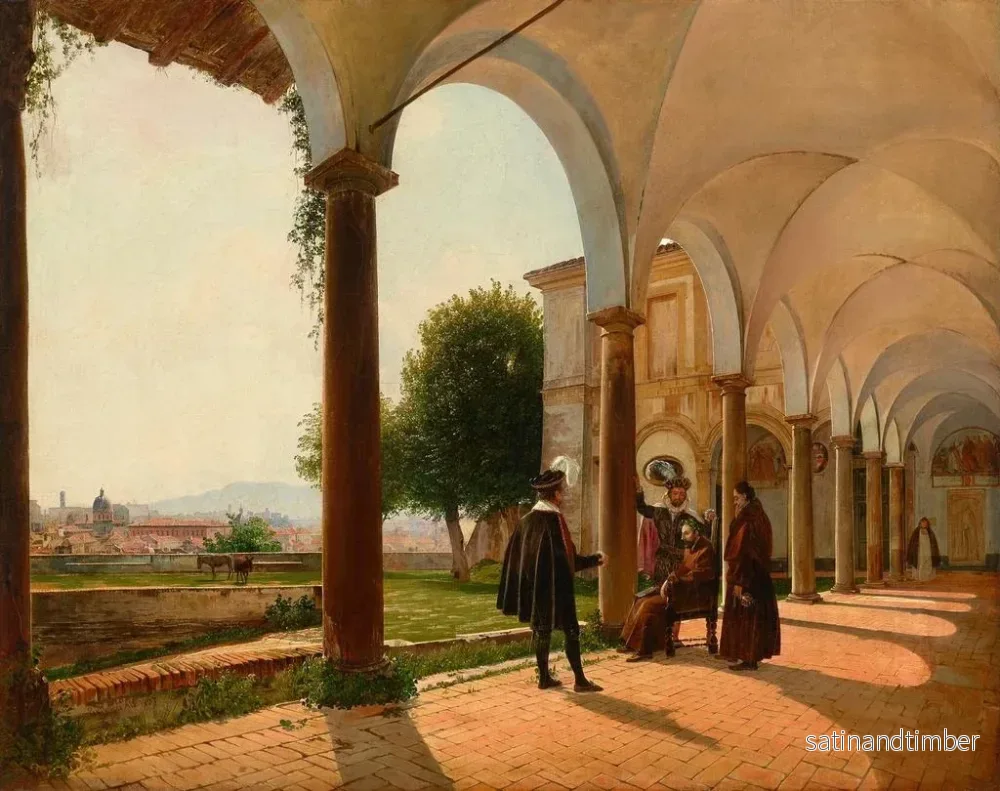 Reproduktion av målningen La mort de Torquato Tasso à Sant'Onofrio au Gianicolo, Rome - Rudolf von Alt - Bild 2