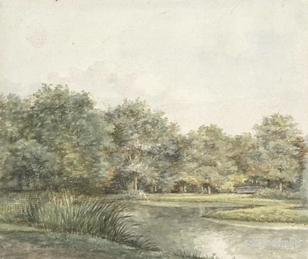 Reproduktion av målningen Landskap med träd vid vattnet - Pieter Ernst Hendrik Praetorius - Bild 2