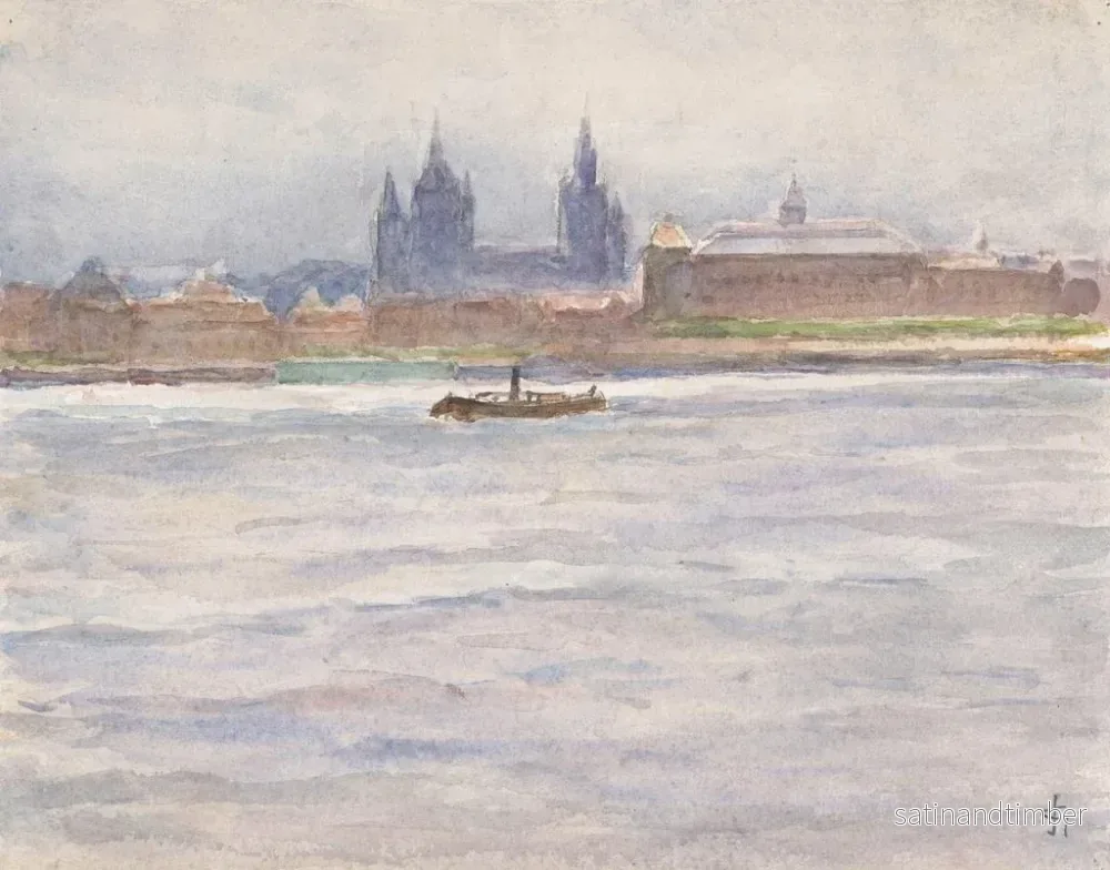 Reproduktion av målningen Vy över Mainz från floden - Carel Nicolaas Storm van 's Gravesande - Bild 2