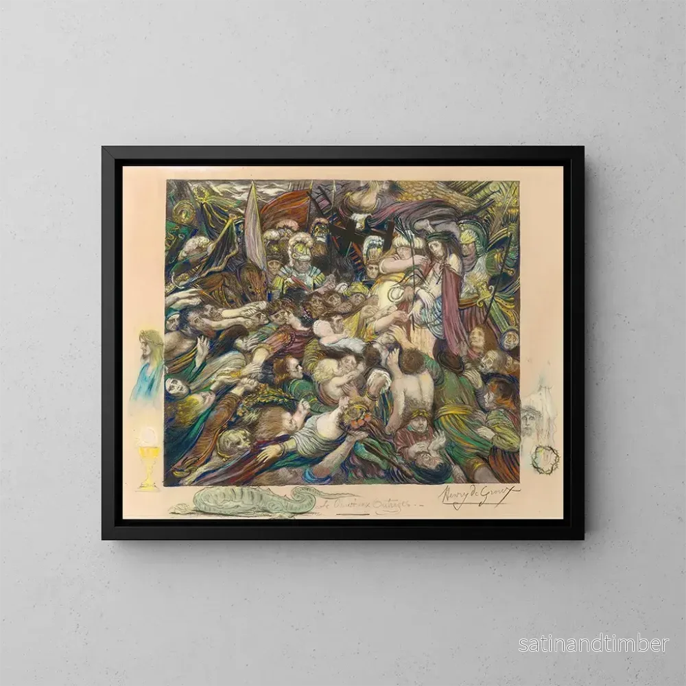 Reproduktion av målningen Le Christ parmi ses bourreaux - Henry de Groux