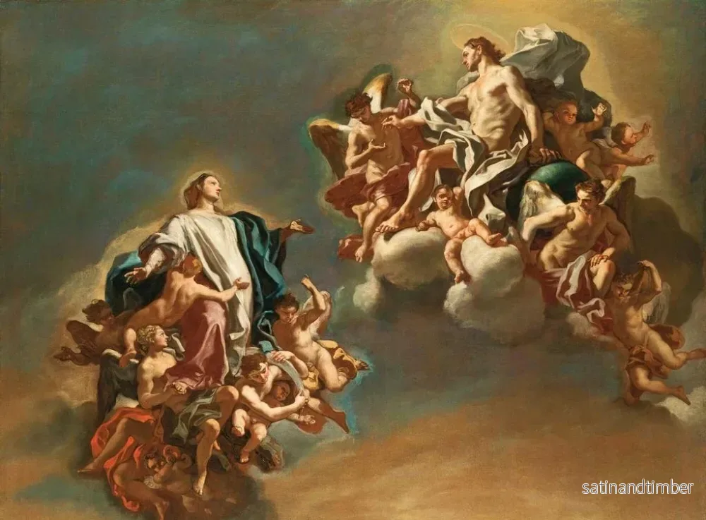 Reproduktion av målningen L'Assomption de la Vierge - Francesco Solimena - Bild 2