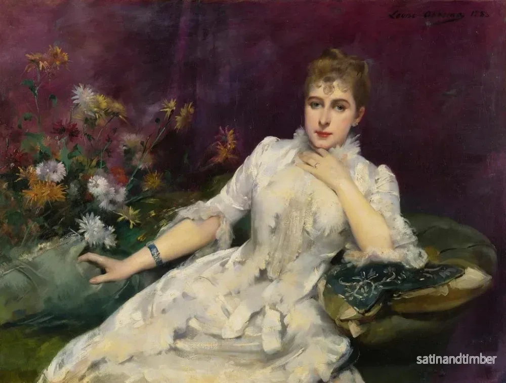 Reproduktion av målningen La Dame aux fleurs - Louise Abbema - Bild 2